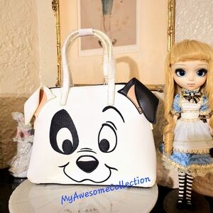 Loungefly White and Black Dalmatian Face Bag Price Is Firm
